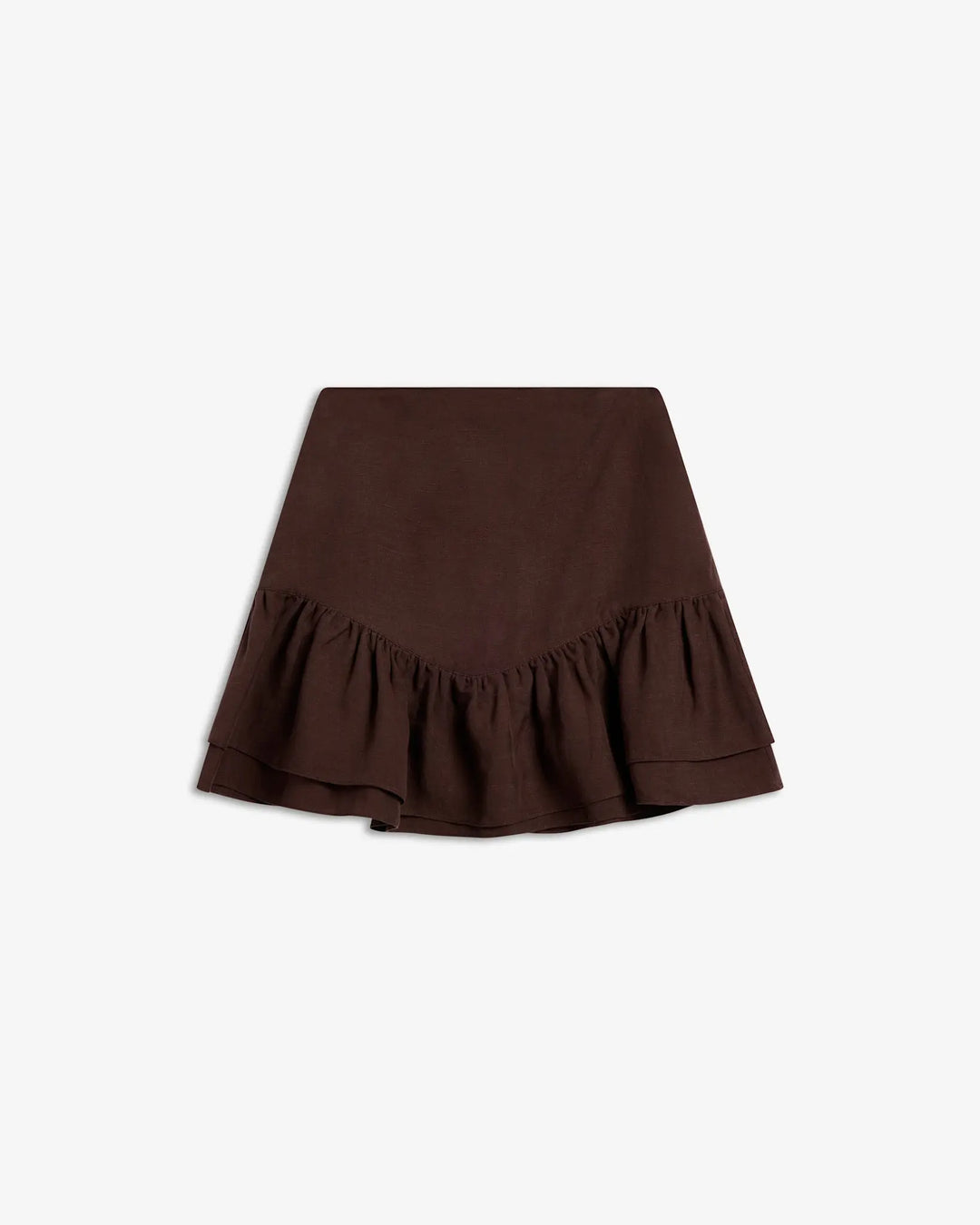 Posy Linen Skirt Cocoa Brown