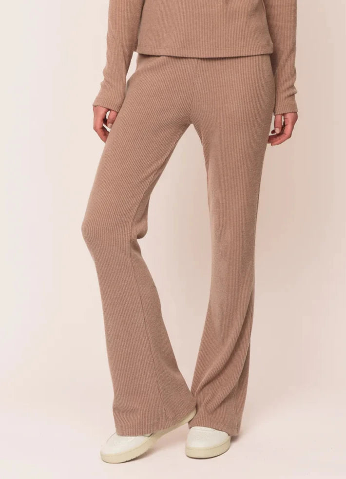 Daniela Rib Trouser Brown Melange