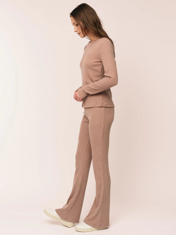 Daniela Rib Trouser Brown Melange