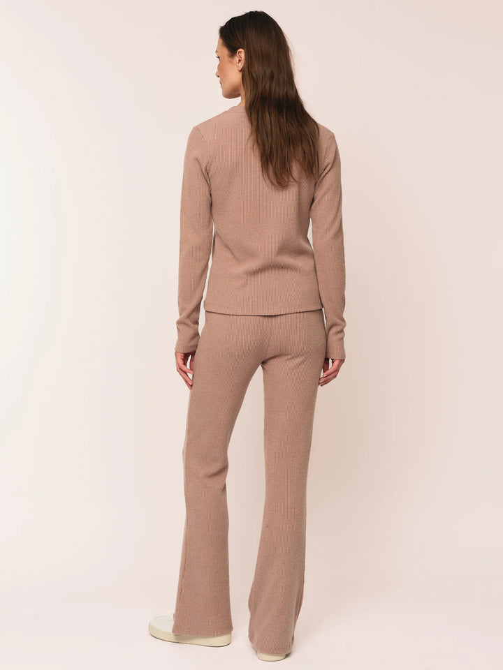 Daniela Rib Trouser Brown Melange