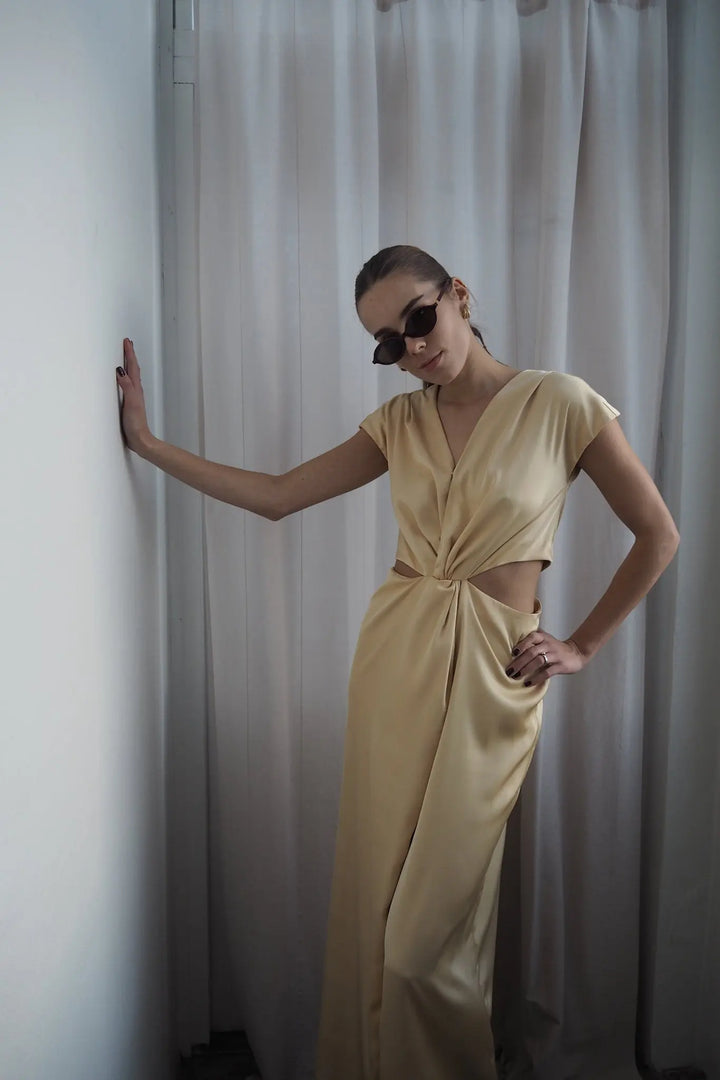 Zephyr Dress Butter Yellow