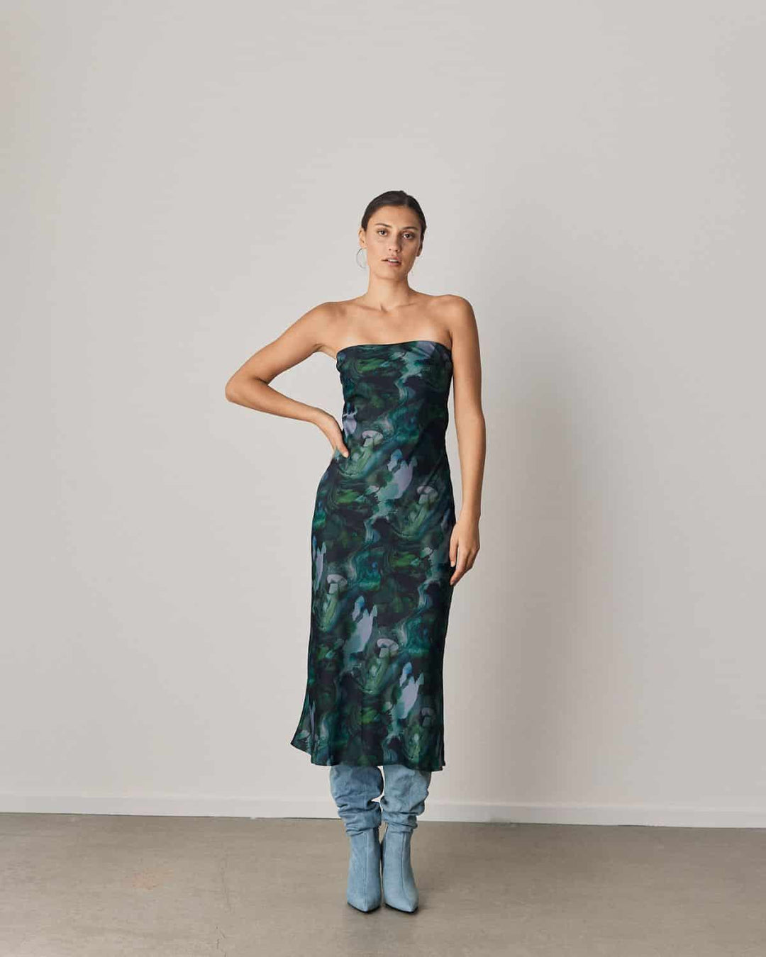 Diaz Print Dress Green