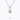 Petite Drop Necklace Rhodium Crystal