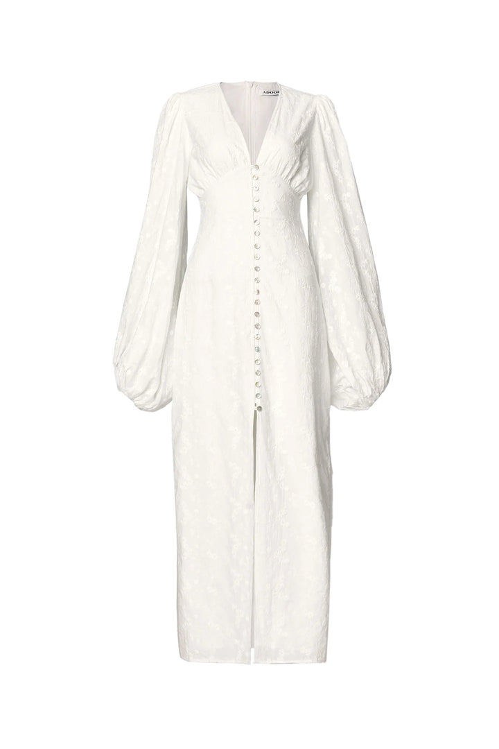 Positano Dress White Embroidery