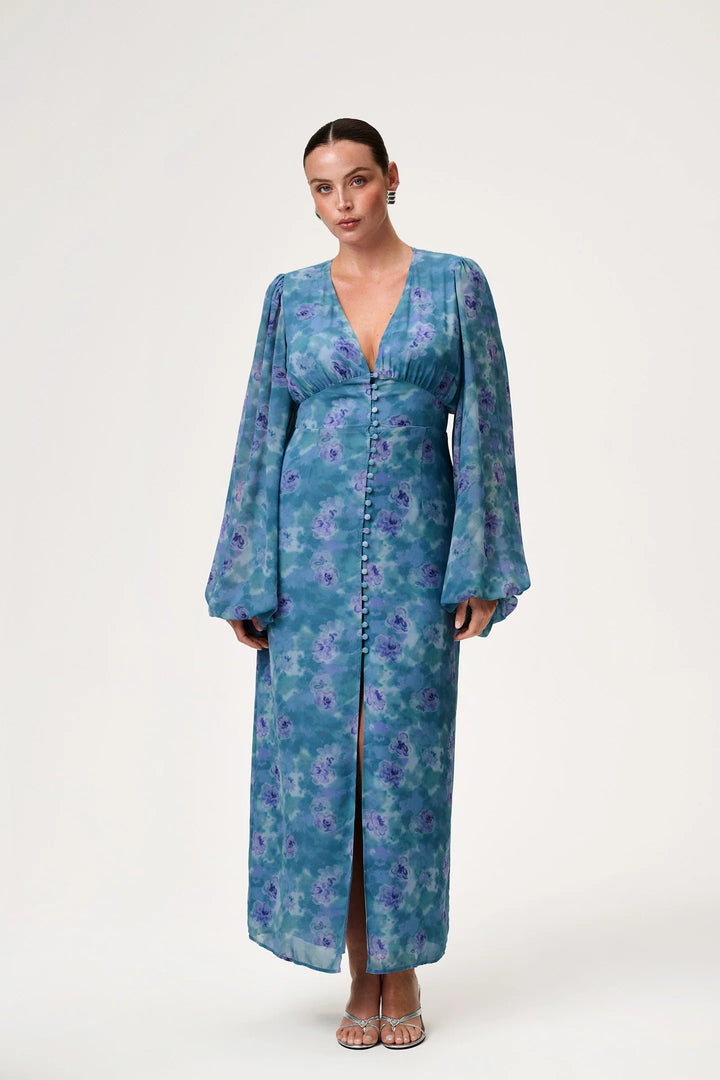 Positano Maxi Dress Dusty Blue