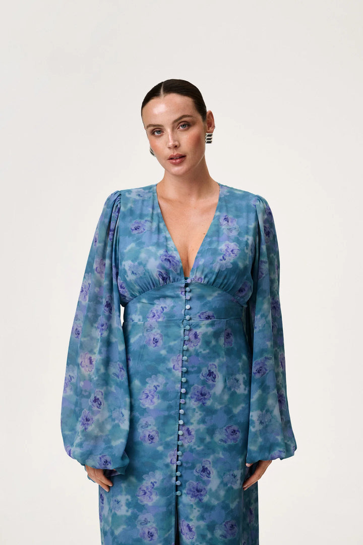 Positano Maxi Dress Dusty Blue