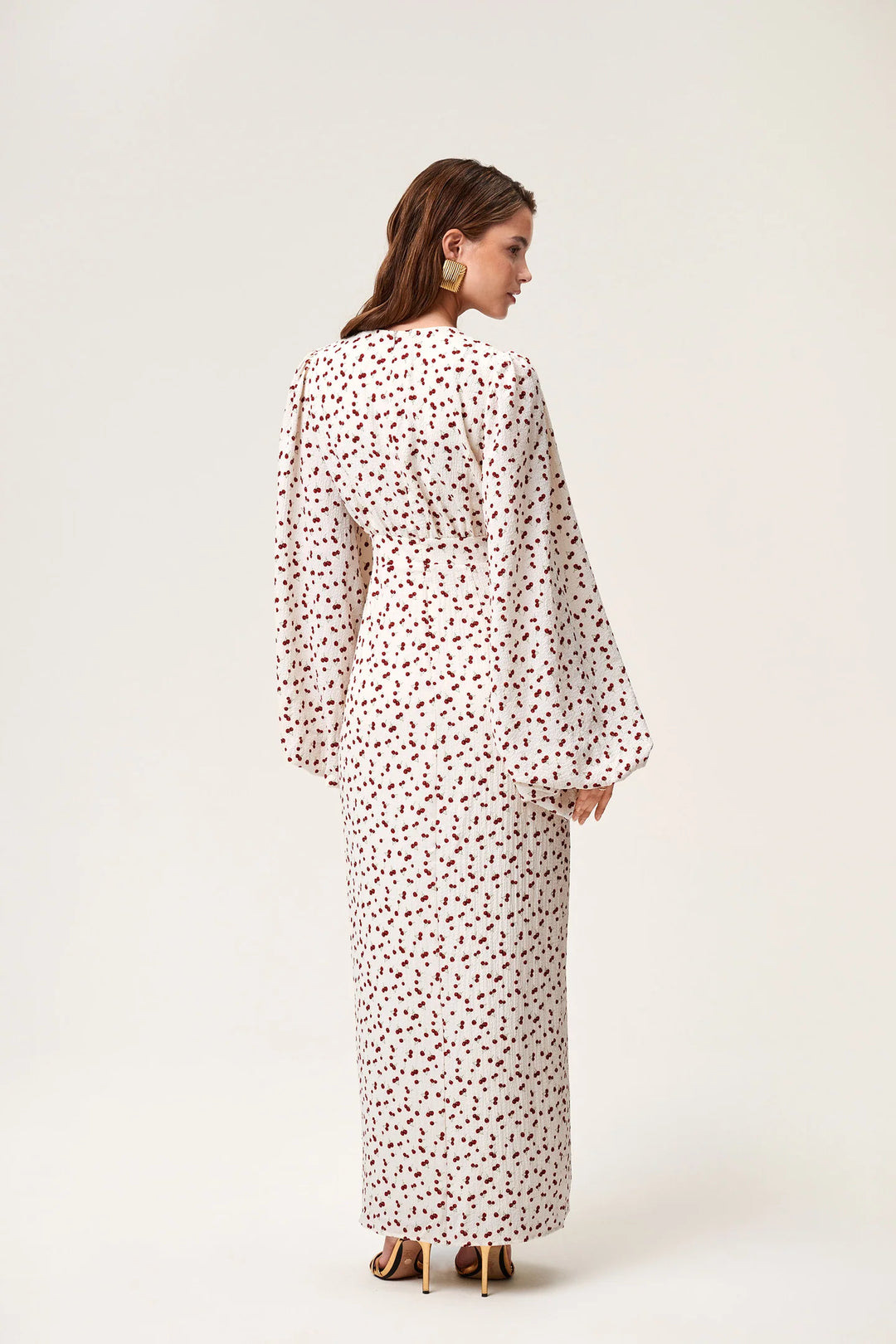 Positano Maxi Dress White Cherry