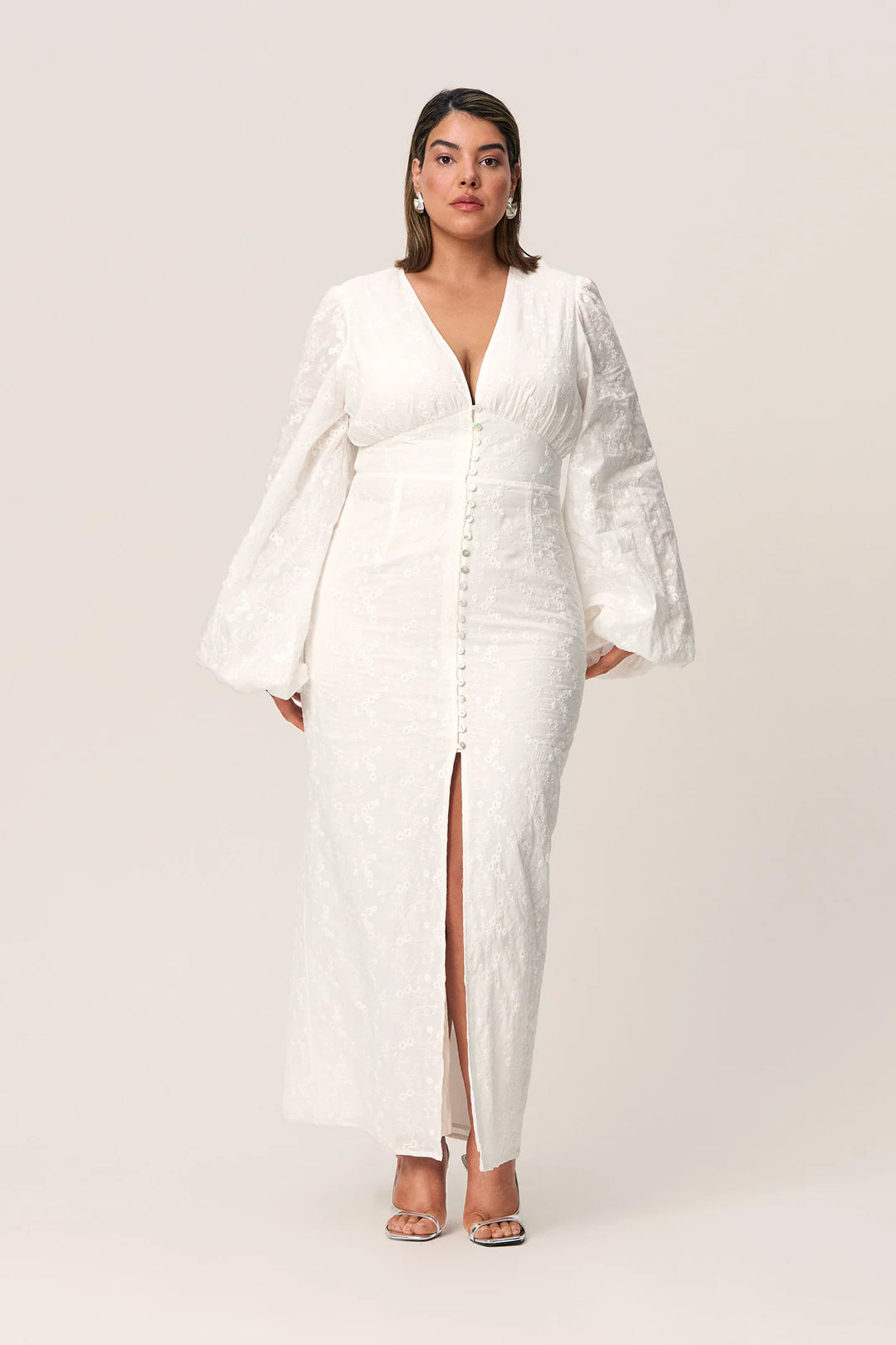 Positano Dress White Embroidery