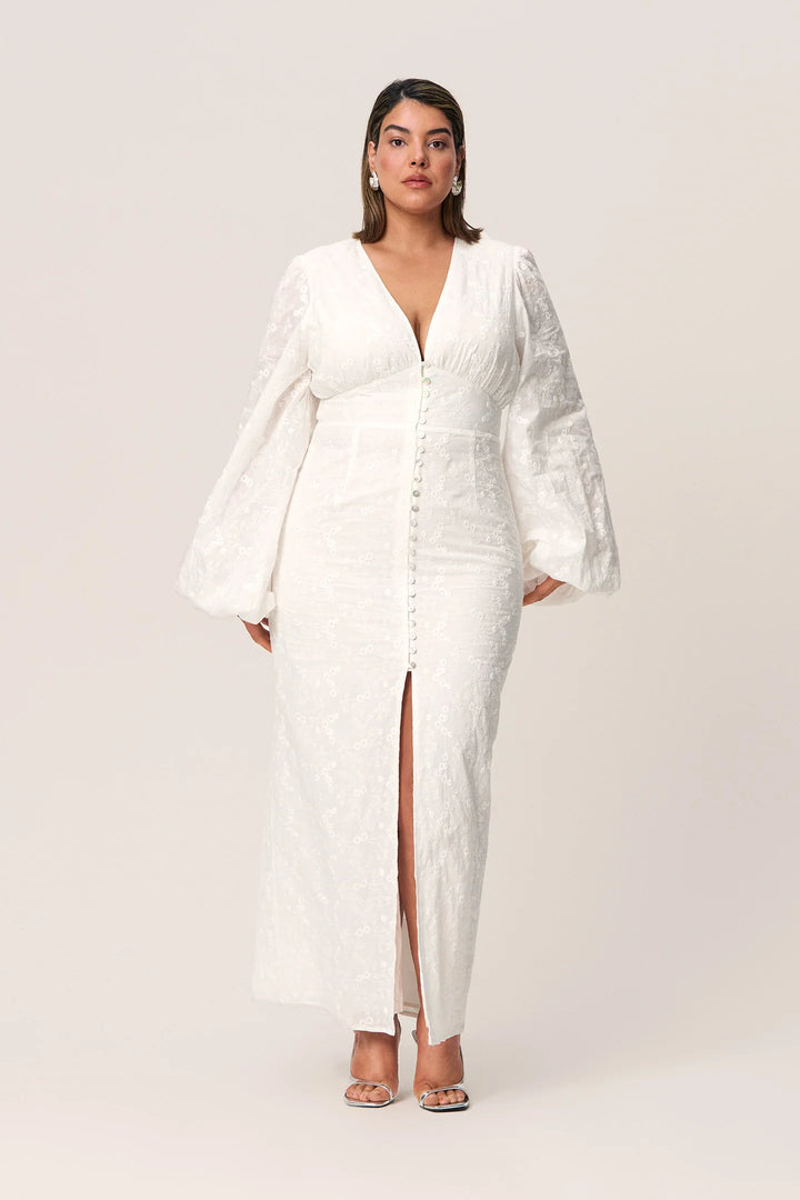 Positano Dress White Embroidery