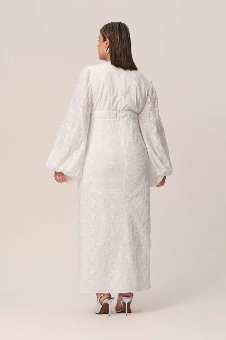 Positano Dress White Embroidery