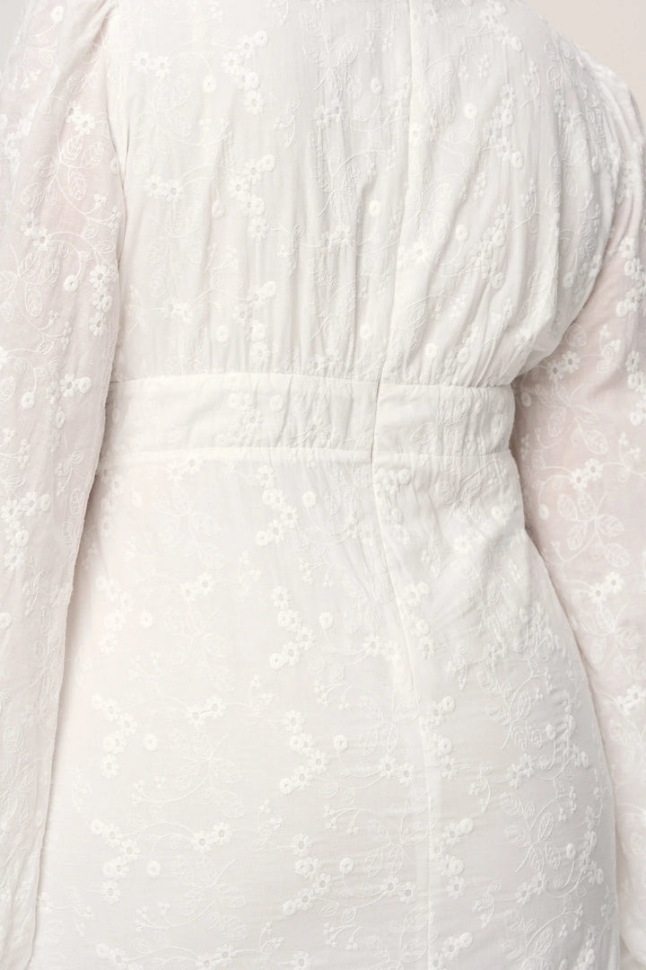 Positano Dress White Embroidery