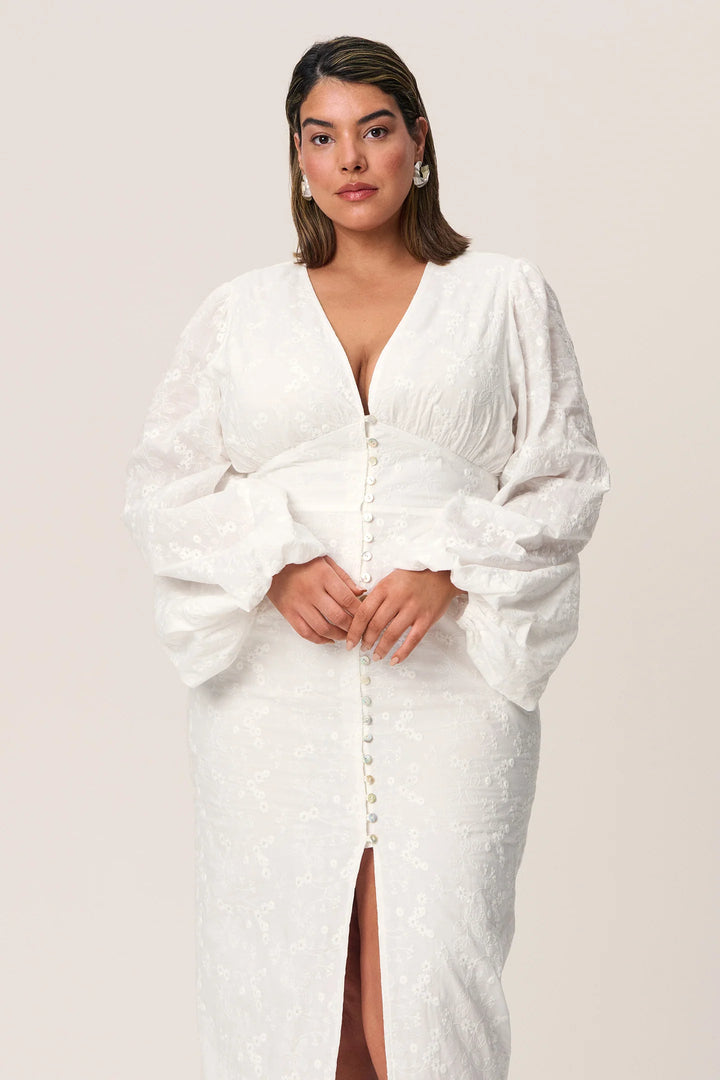 Positano Dress White Embroidery