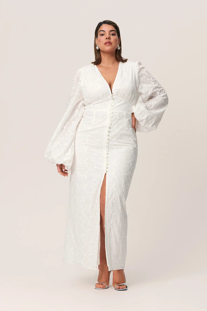 Positano Dress White Embroidery