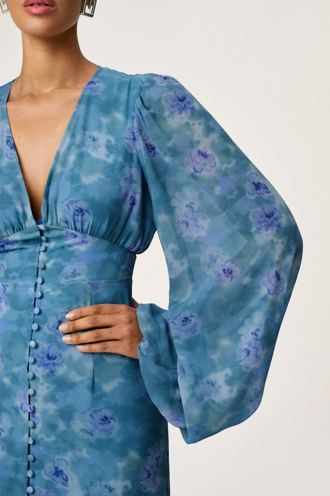 Positano Maxi Dress Dusty Blue