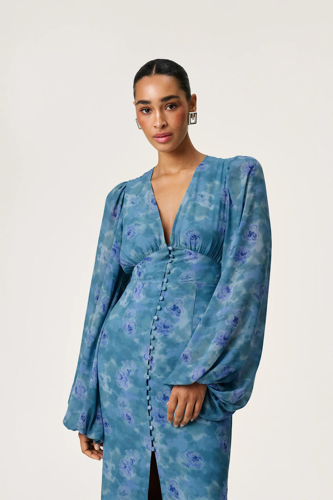 Positano Maxi Dress Dusty Blue