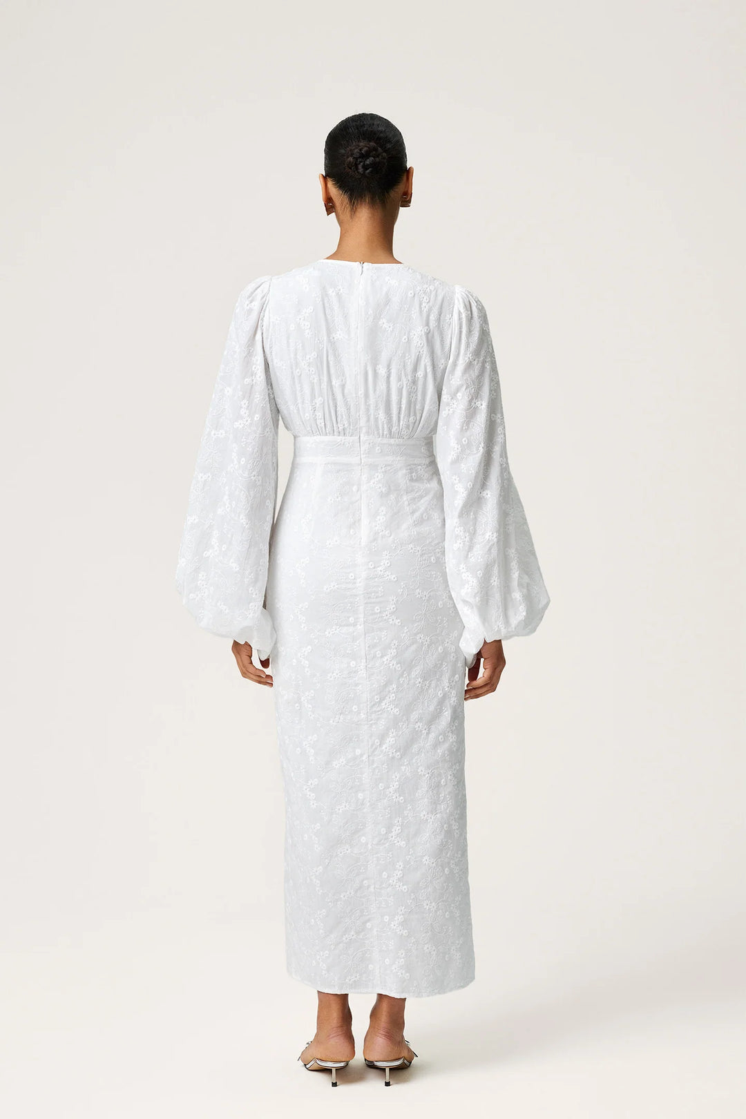 Positano Dress White Embroidery