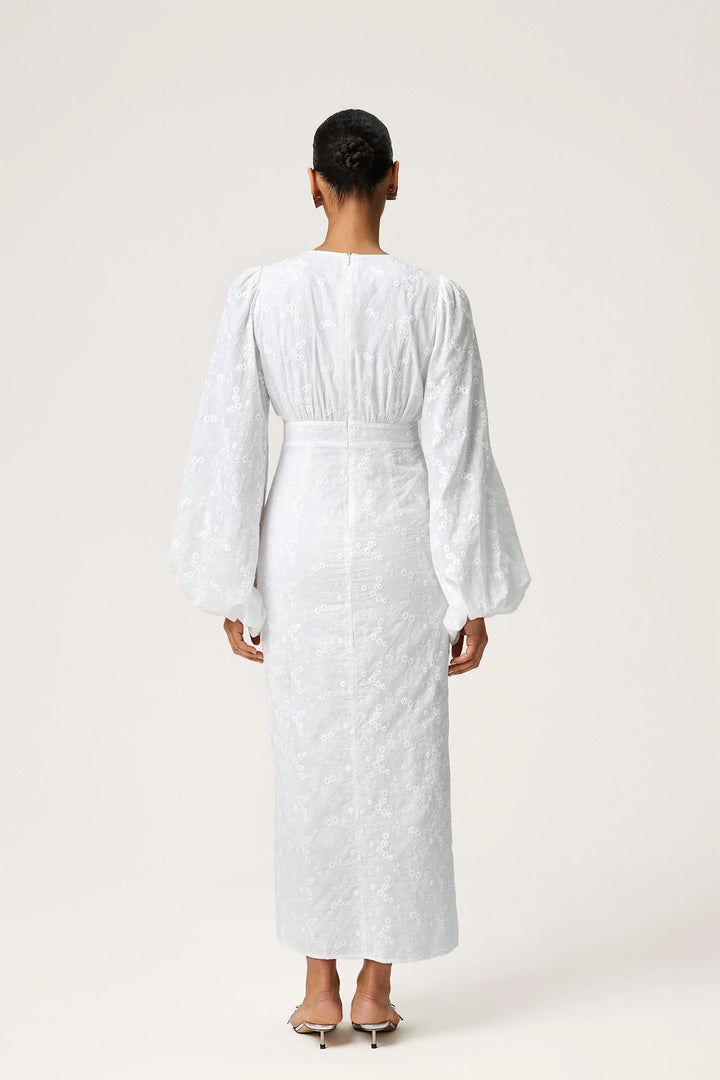 Positano Dress White Embroidery