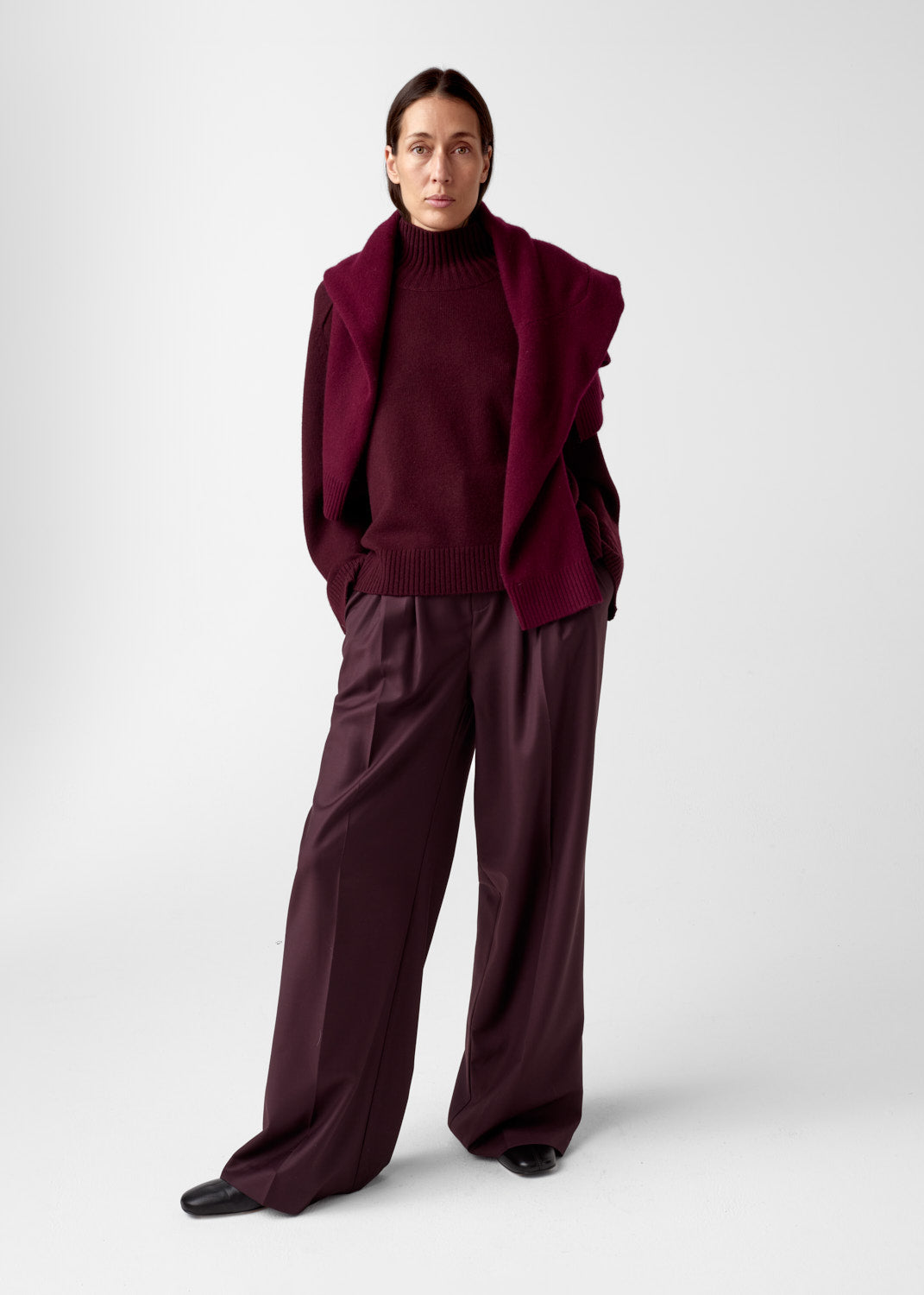 Rico Cashmere Turtleneck Burgundy