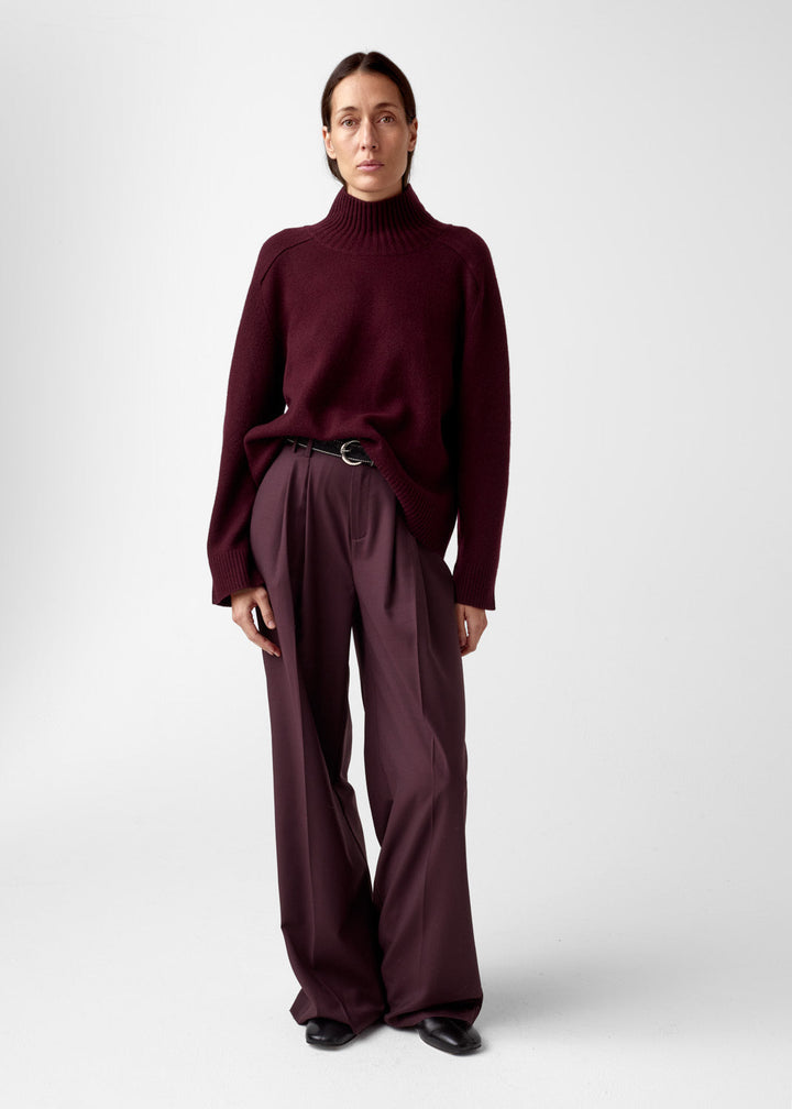 Rico Cashmere Turtleneck Burgundy