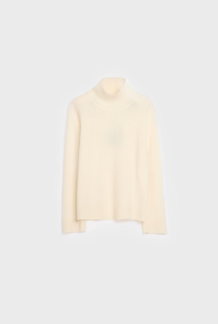 Rico Cashmere Turtleneck Eggshell