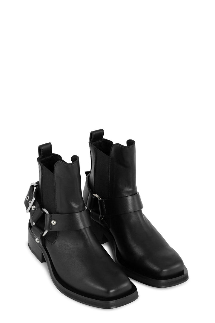 Biker Low Cut Chelsea Boot Black