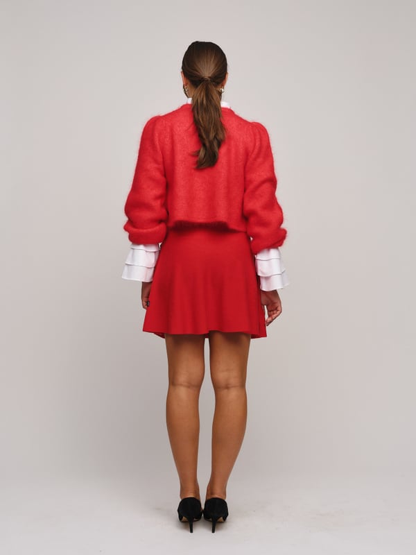 Amelia Chunky Cardigan Bright Red