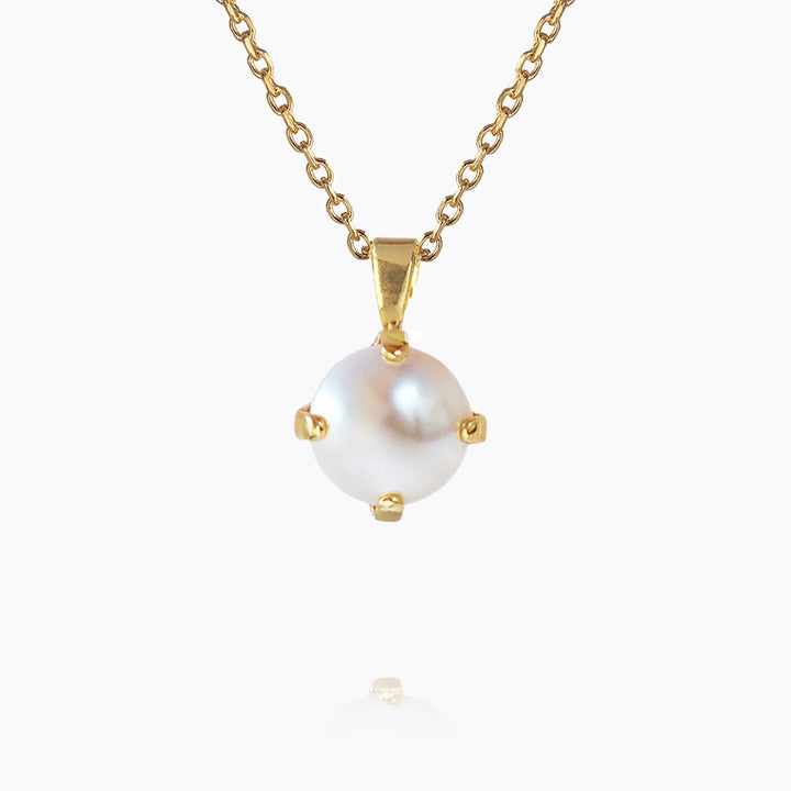 Classic Petite Necklace Gold Pearl