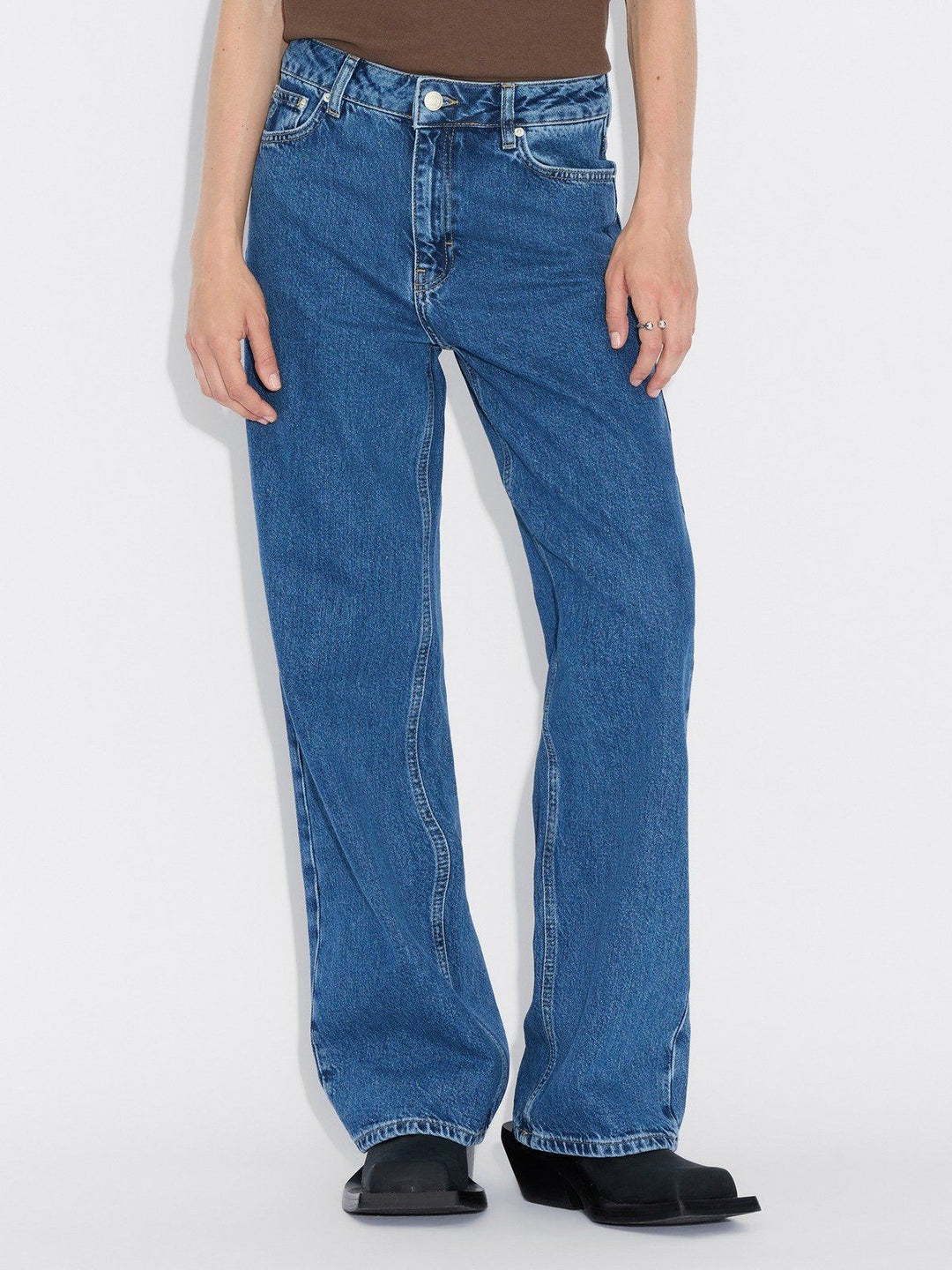 W. Wide Jeans Mid Blue