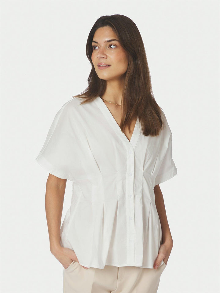 Adamma Poplin Blouse White