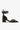 Feminine Buckle Open Cut Pump Naplack Black