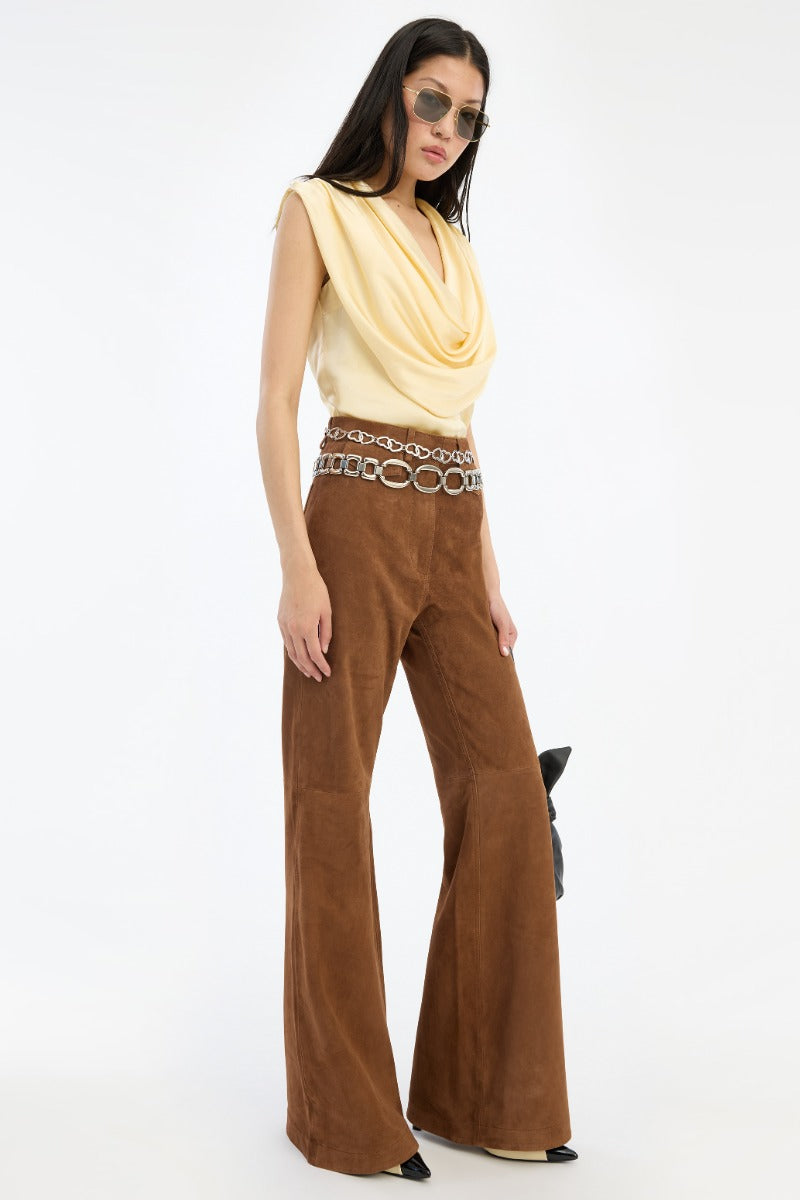 Chiffon Waterfall Top Italian Straw