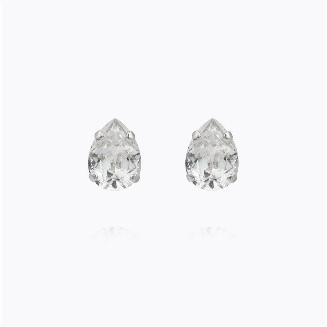 Amelia Stud Earrings Rhodium Crystal