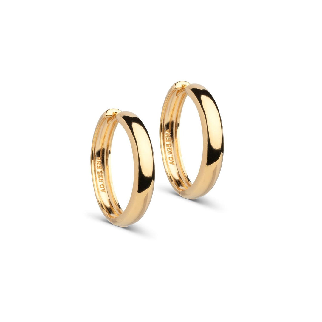 Classic Wide 25mm Hoops Gold