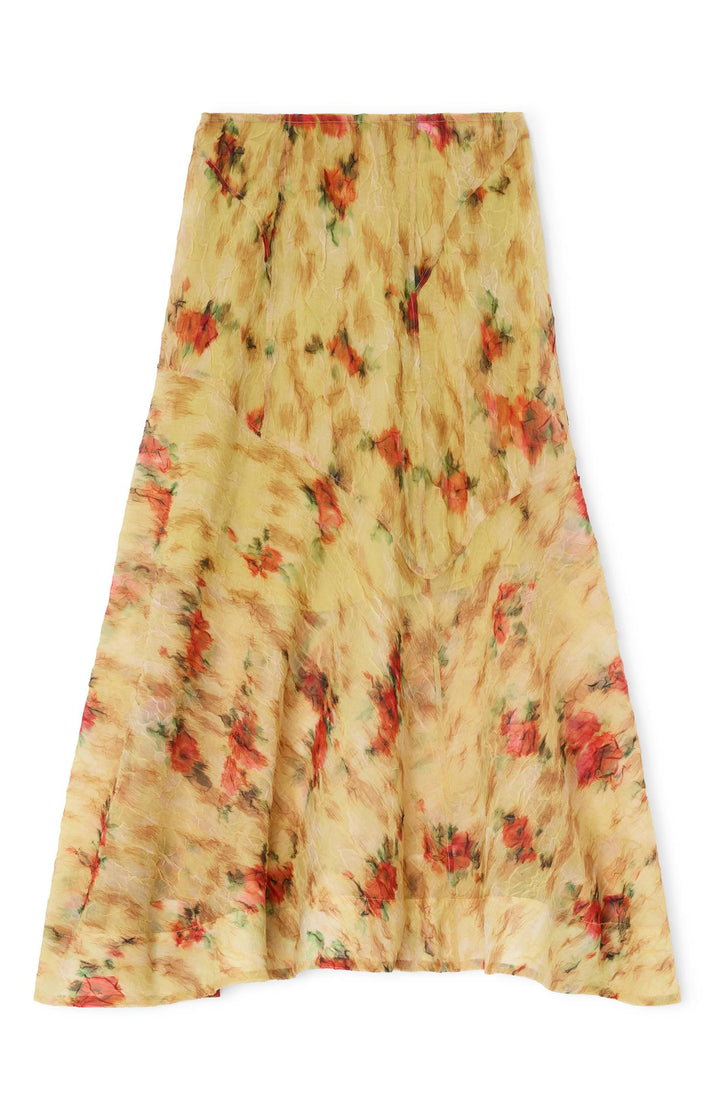 Shibori Organza Fluid Skirt Aurora
