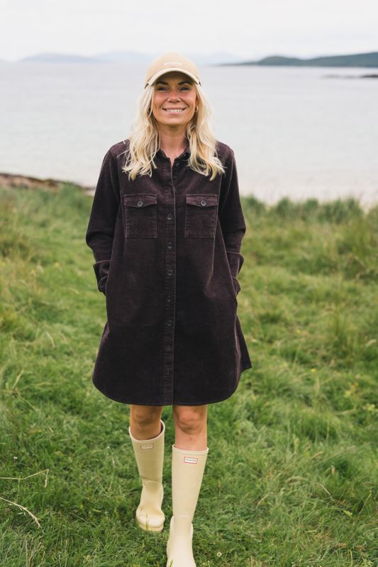 Ella Short Shirt Dress Black Coffee