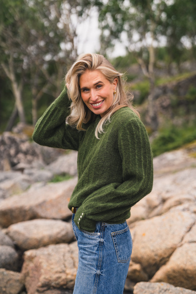 Mira Amalie Pullover Chive Melange