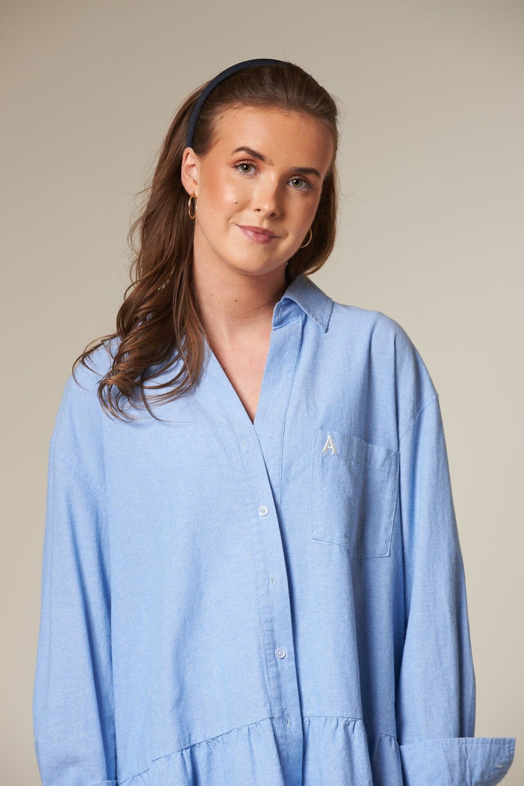San Remo Chambray Dress Lt Blue