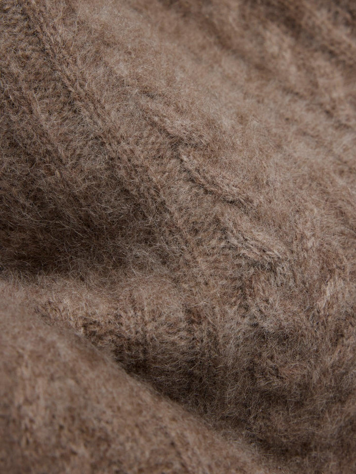Jenna Brushed Cardigan Light Brown