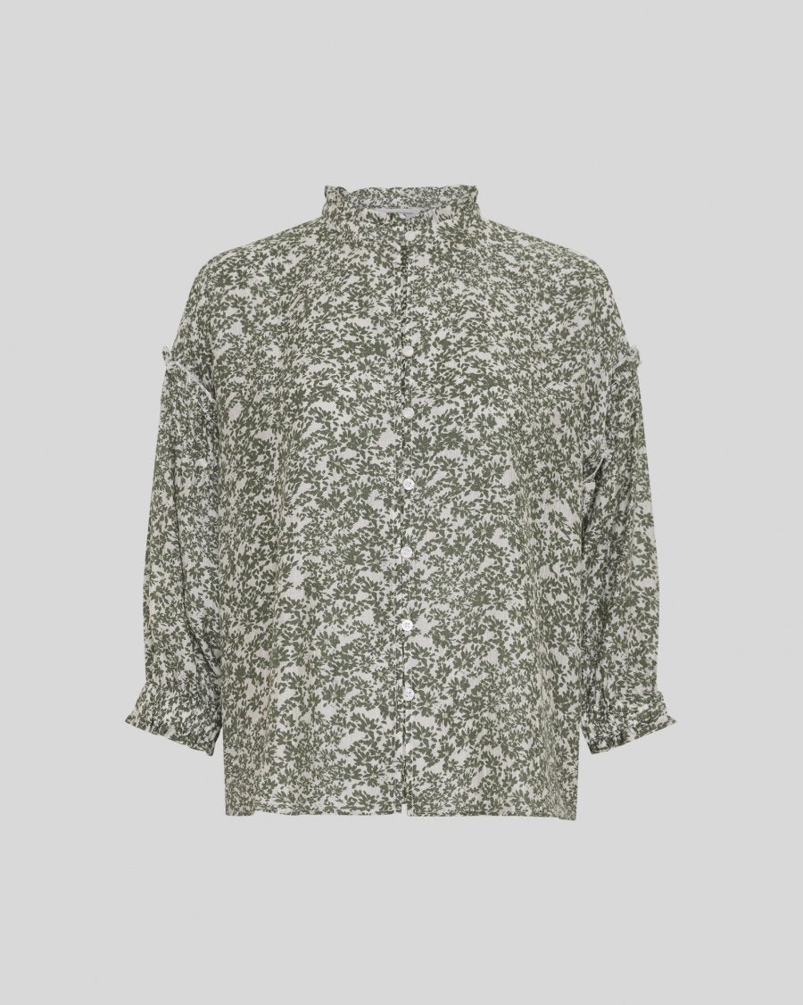 Seraphina 3/4 Shirt AOP Egret Flower