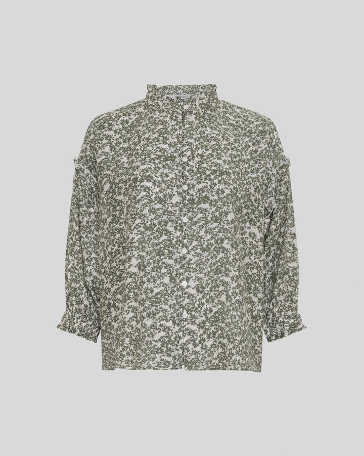 Seraphina 3/4 Shirt AOP Egret Flower