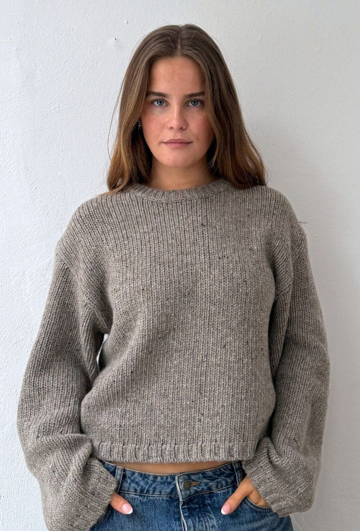 Ane Knit Light Mole Melange