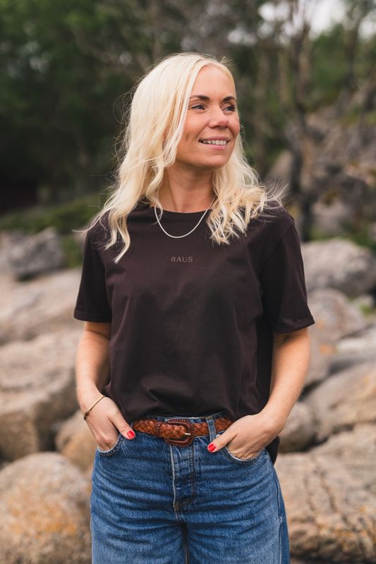 Linn Logo Tee B Coffee/C Quar