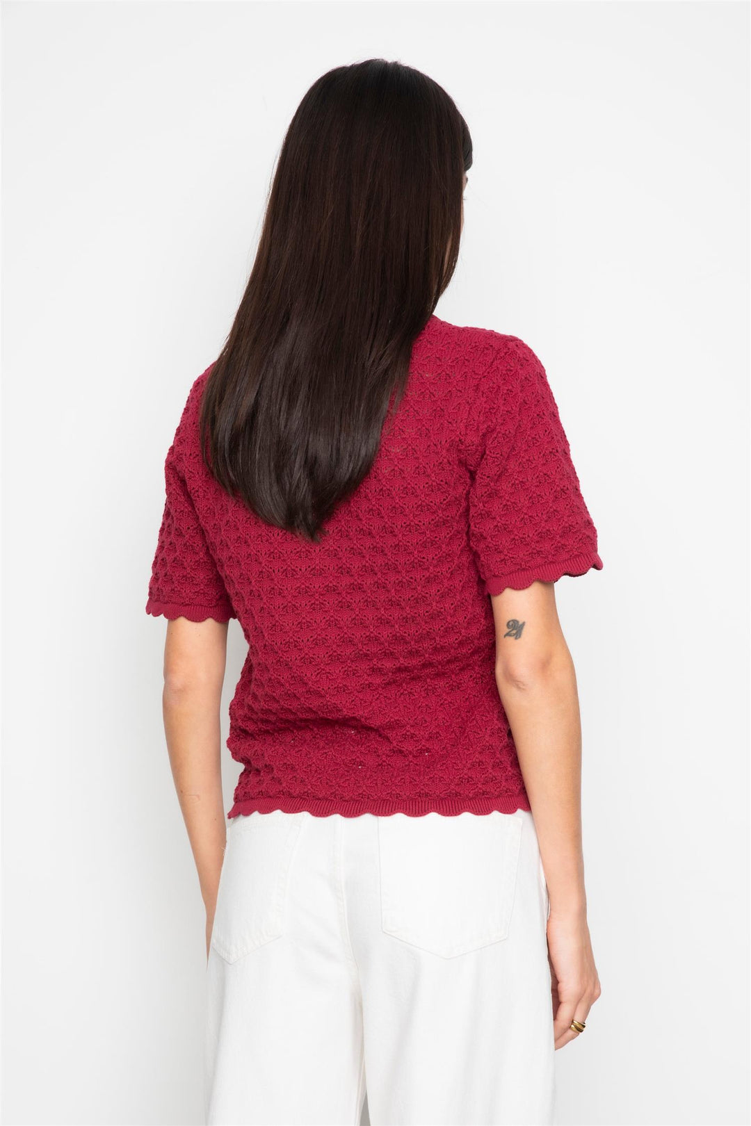 Gwen Knit Tee Berry