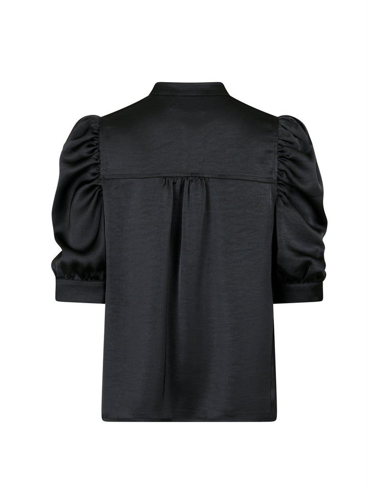 Roella Heavy Sateen Blouse Black