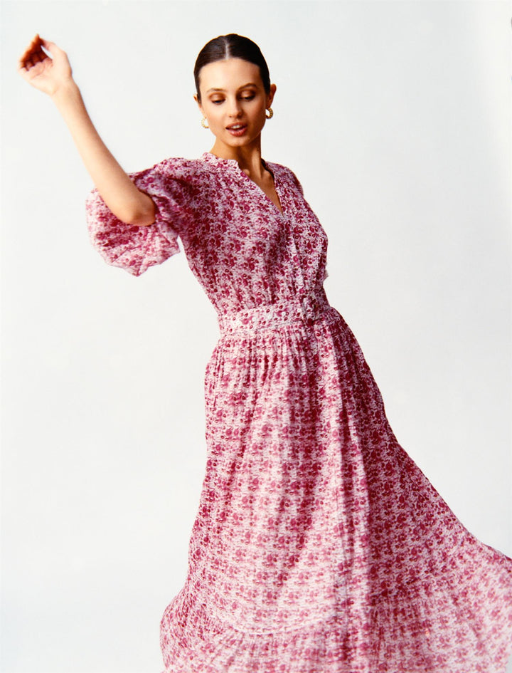 Twisted Midi Dress Wildflowers