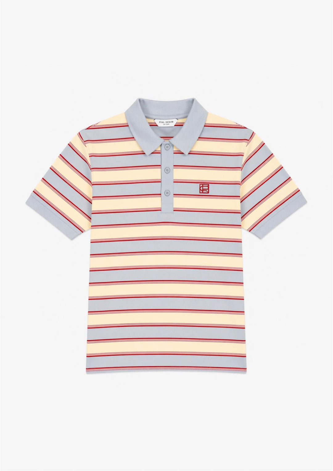 Evelyn Polo Tee Ocean Stripe