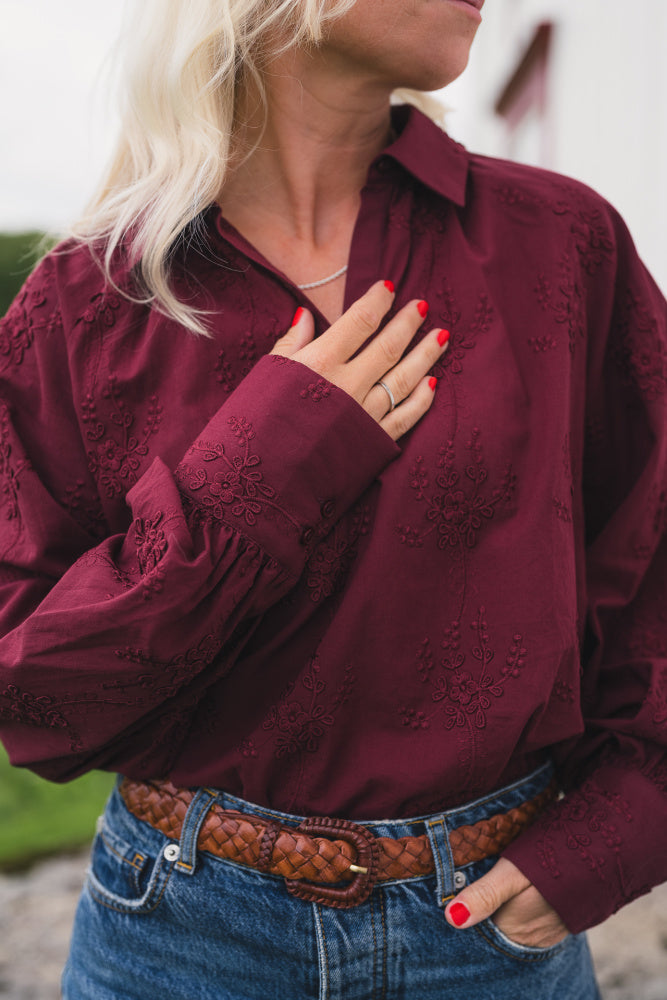 Camilla Top EMB Choco Truffle