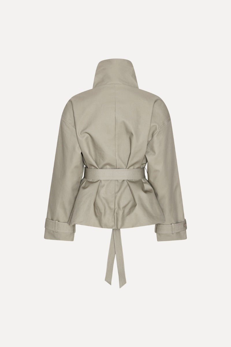 Short Trench Coat Aluminum