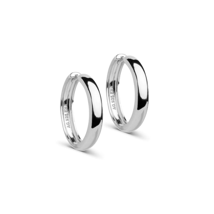 Classic Wide 25mm Hoops Silver