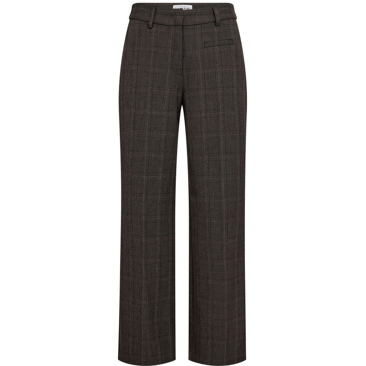 Check Fit Plain Pant Mocca